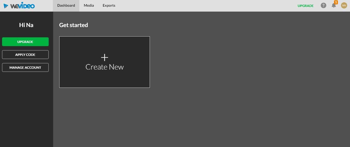 Bắt đầu sáng tạo clip cùng wevideo