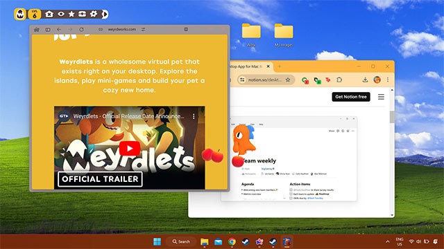 Thú cưng Weyrdlet cùng bạn mọi lúc mọi nơi, ngay trên desktop