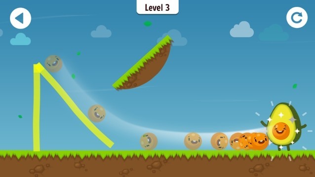 Vẽ đường đưa hạt bơ tới nơi trái bơ đang đứng chờ