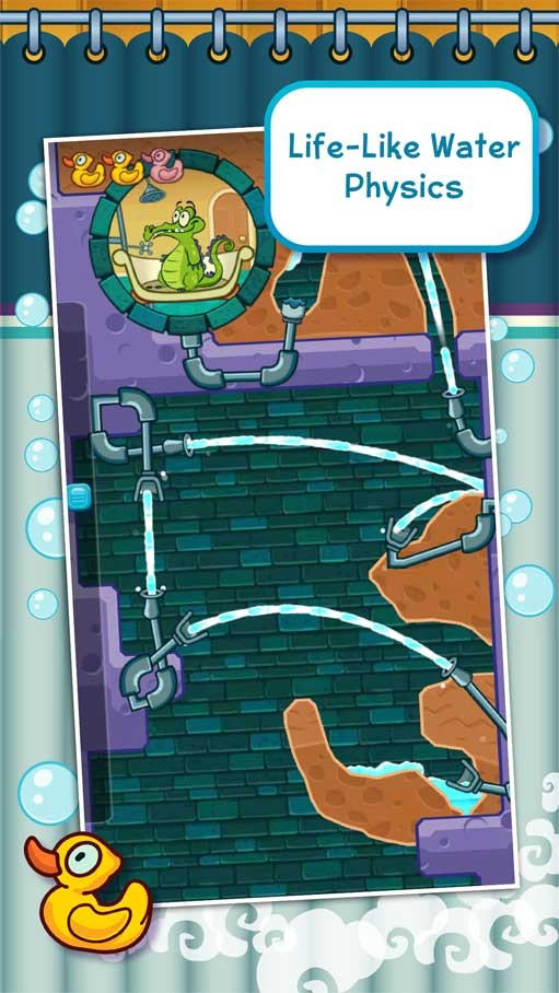Where's My Water? cho iOS có gameplay theo cơ chế logic vật lý