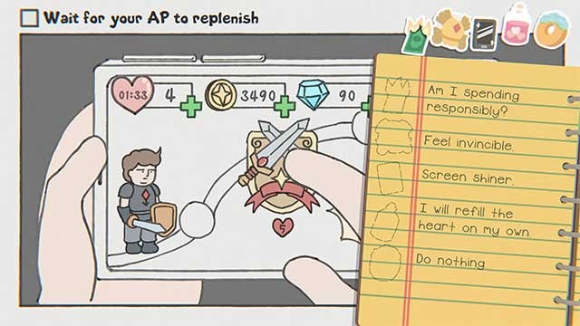 Không hành động nào có thể đẩy nhanh thời gian chờ đợi trong mỗi level