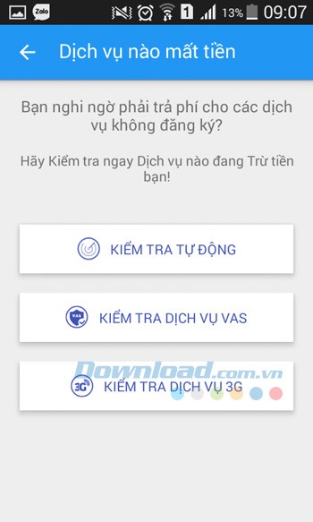 Kiểm tra xem dịch vụ nào mất tiền