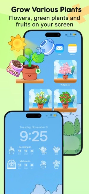 Trồng cây trên màn hình Home