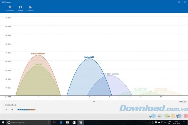 Giao diện WiFi Analyzer