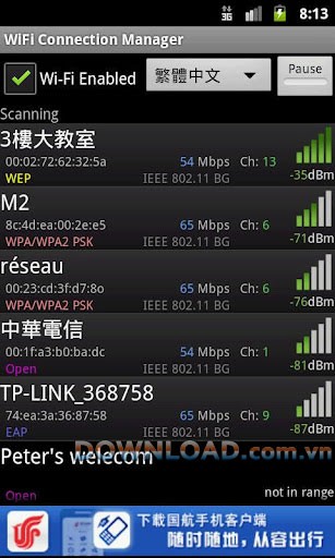 WiFi Connection Manager for Android