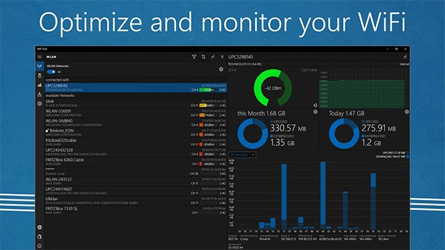 WiFi Tool là ứng dụng kiểm tra và quản lý mạng không dây trên Windows 10