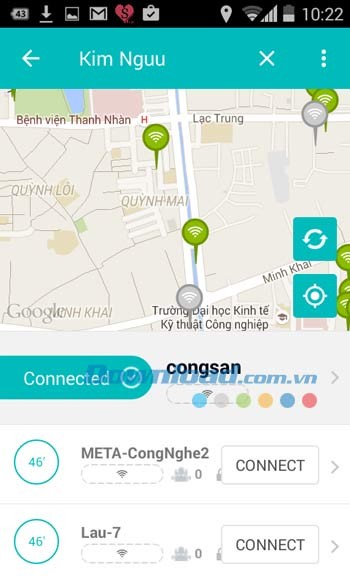 WifiMapper giúp tìm kiếm WiFi theo địa điểm