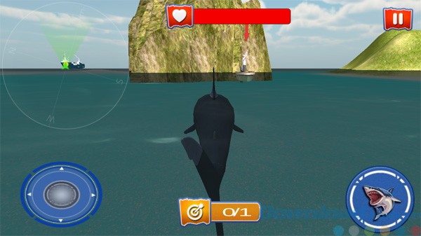 Giao diện game cá mập ăn thịt người