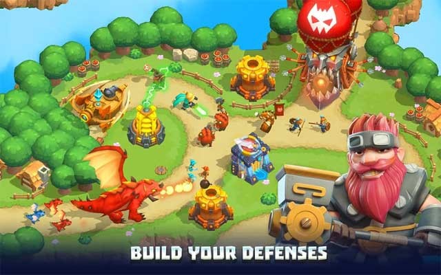 Xây dựng một hàng phòng thủ vững chắc để bảo vệ vương quốc Wild Sky