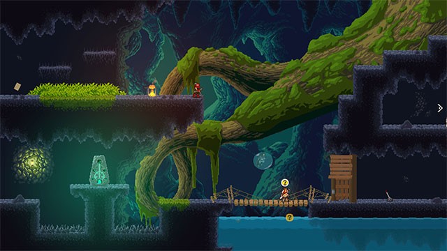 Lối chơi phiêu lưu platformer 2D kết hợp hành động lén lút