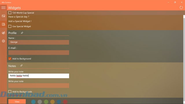 Thêm các widget vào màn hình