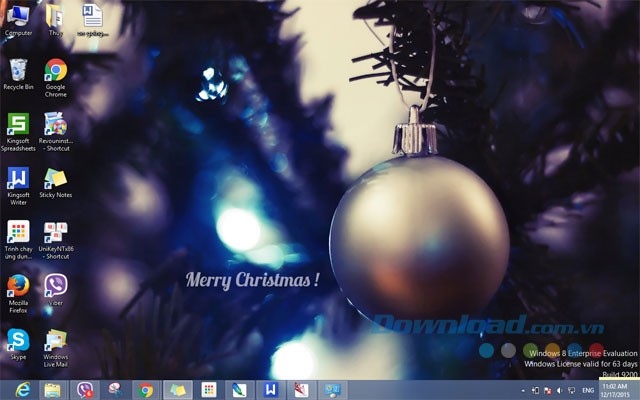 Hình nền Windows sau khi thay áo