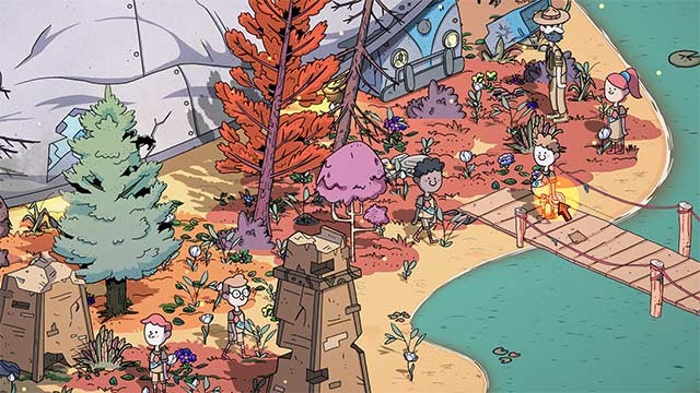 Game Wind Peaks II sở hữu đồ họa vẽ tay đầy màu sắc và sinh động