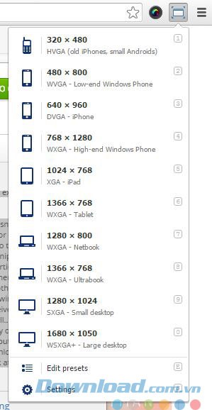Giao diện ứng dụng Window Resizer