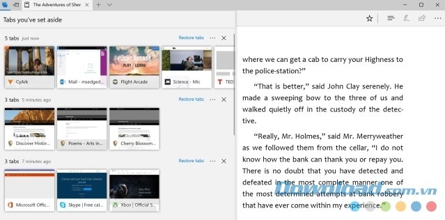 Dùng trình duyệt dễ dàng hơn khi sử dụng Windows 10 Creators Update cho máy tính