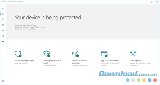 Sử dụng tính năng Windows Defender Security Center mới của Windows 10 Creators Update