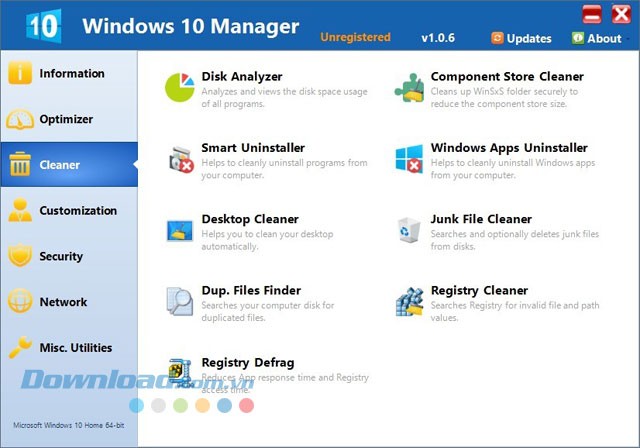 Dọn dẹp máy với Cleaner