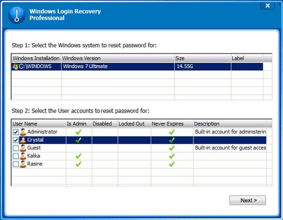 Windows Login Recovery