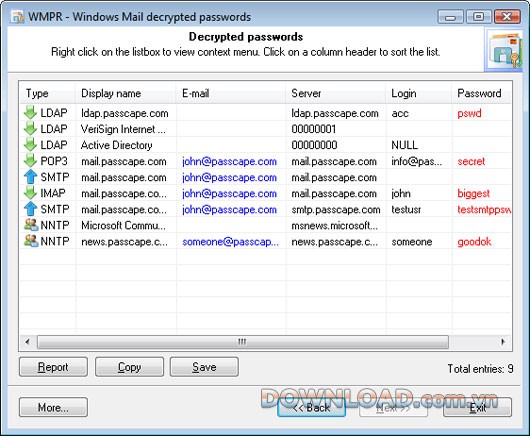 Windows Mail Password Recovery