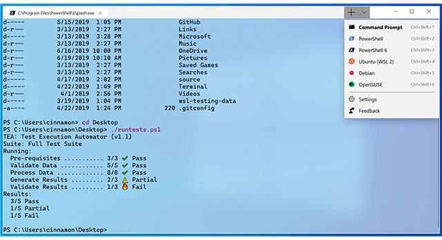 Hỗ trợ xử lý dòng lệnh trên nhiều tab thật tiện lợi, tiết kiệm thời gian