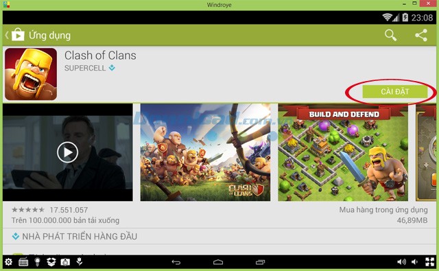 Cài đặt Clash of Clans