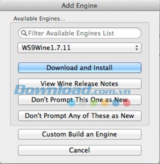 Tải và cài đặt Engine