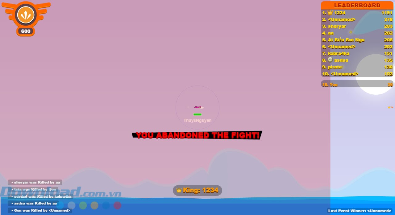 Các khu vực nguy hiểm trong game