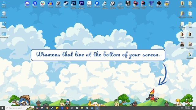 Nuôi, cho ăn và chăm sóc những quái vật nhỏ dễ thương trên màn hình desktop