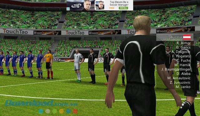 Đội hình thi đấu trong game Winner Soccer Evolution