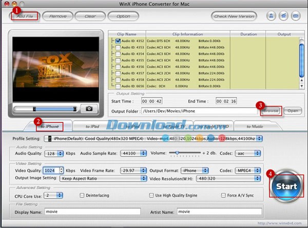 WinX iPhone Converter for Mac