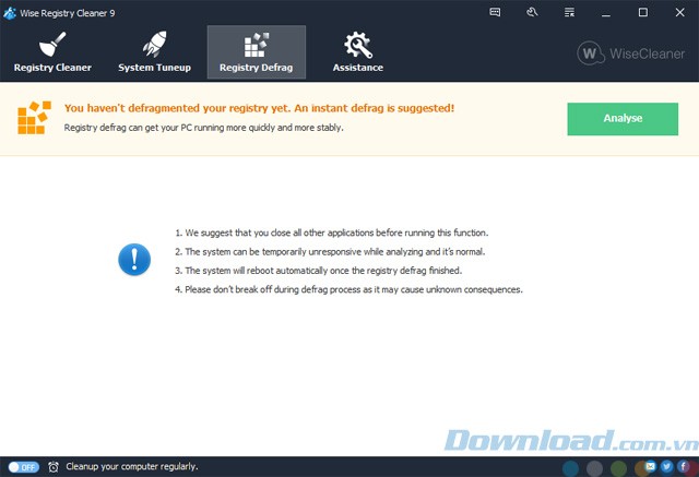 Chống phân mảnh registry