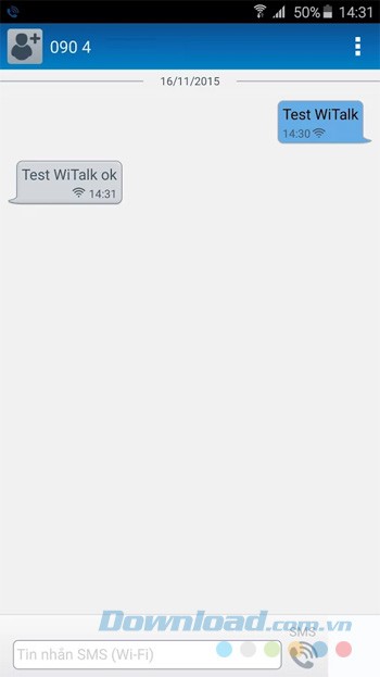 Nhắn tin bằng ứng dụng WiTalk Mobifone
