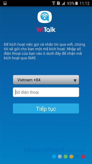 Nhập số điện thoại để đăng ký WiTalk Mobifone