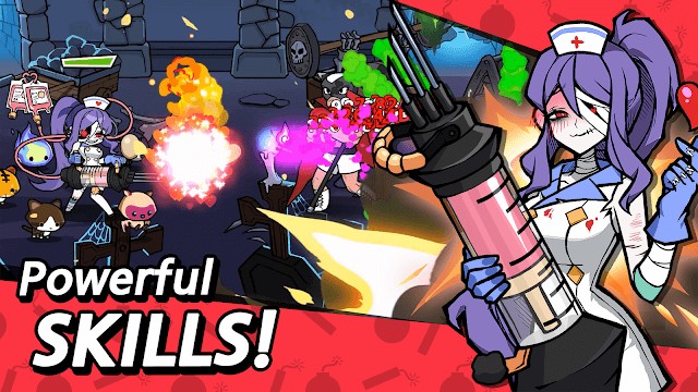 Sử dụng các kỹ năng mạnh mẽ để chống lại kẻ thù trong game Witch and Council