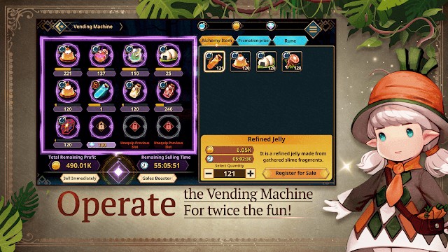 Bán các vật phẩm bạn có thông qua máy bán hàng tự động và kiếm tiền