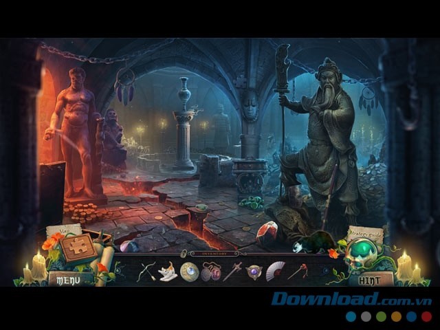 Giao diện chính của game tìm kiếm đồ vật ẩn Witches' Legacy: Covered by the Night Collector's Edition cho máy tính