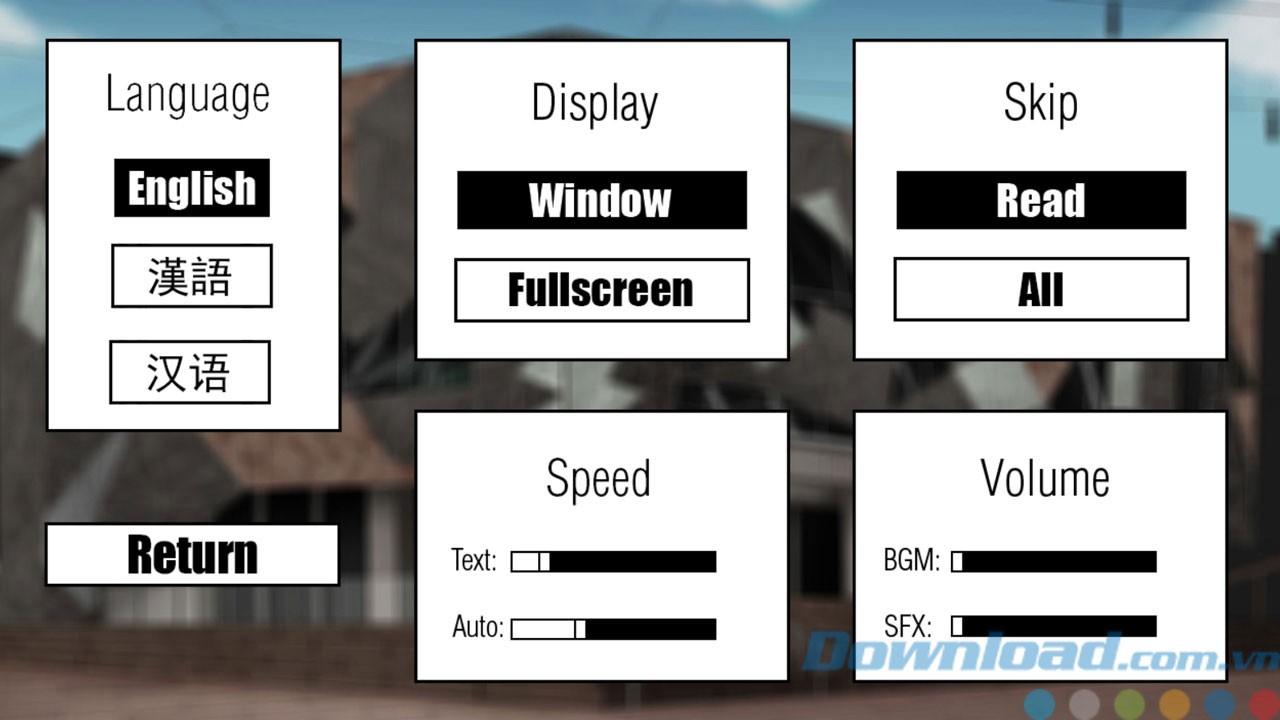 Lựa chọn cài đặt đơn giản