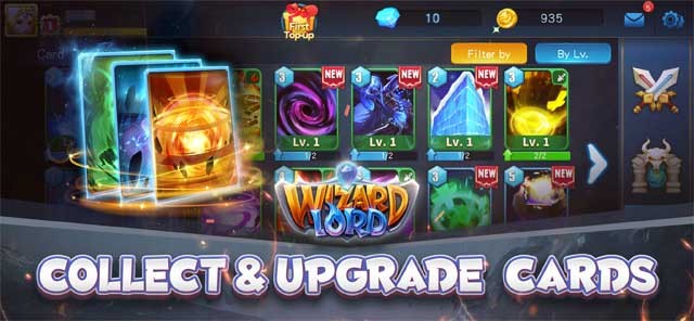 Thu thập và nâng cấp nhiều loại thẻ bài khác nhau