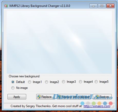 Thiết lập WMP12 Library Background Changer