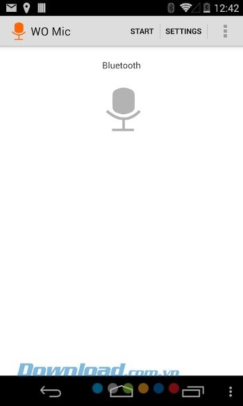 Giao diện ứng dụng WO Mic