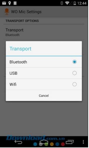 Lựa chọn kết nối trên điện thoại