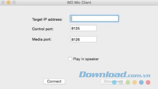 Hình ảnh WO Mic Client trên máy Mac