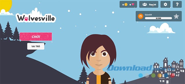 Giao diện game Ma Sói Online bằng tiếng Việt nên rất dễ tiếp cận