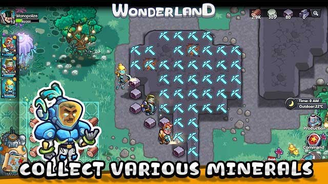 Khai thác nhiều khoáng sản khác nhau