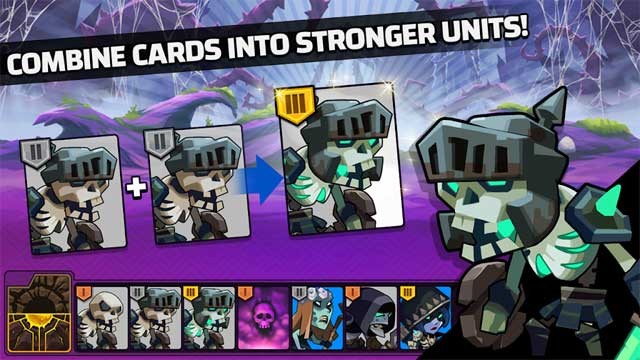 Kết hợp các thẻ bài để tạo ra một đội quân hùng mạnh trong game Wonder Stone cho Android