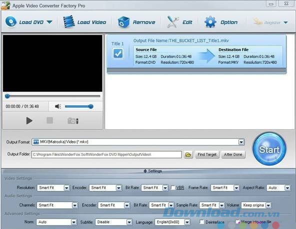 Một số lựa chọn cài đặt trong phần mềm