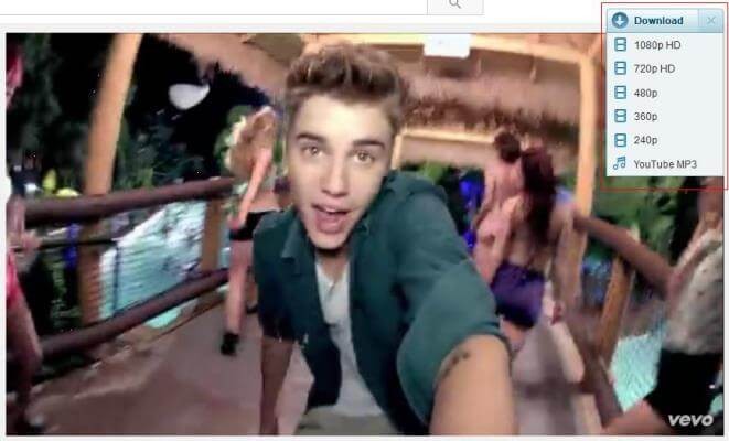 Download video ở nhiều độ phân giải: Tải video bằng cách click vào nút bấm góc phía trên cùng bên phải video.