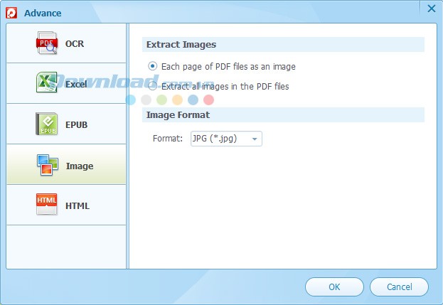Tùy chọn chuyển đổi PDF sang ảnh