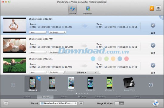 Wondershare Video Converter Pro cho Mac