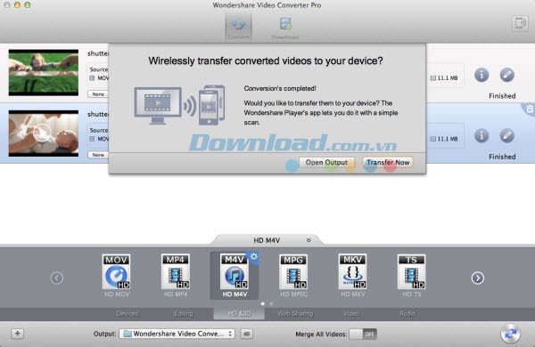 Wondershare Video Converter Pro cho Mac